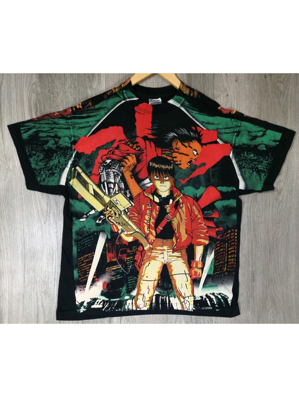 Rare Limited Akira 80s Anime Black Graphic Print T-Shirt #12